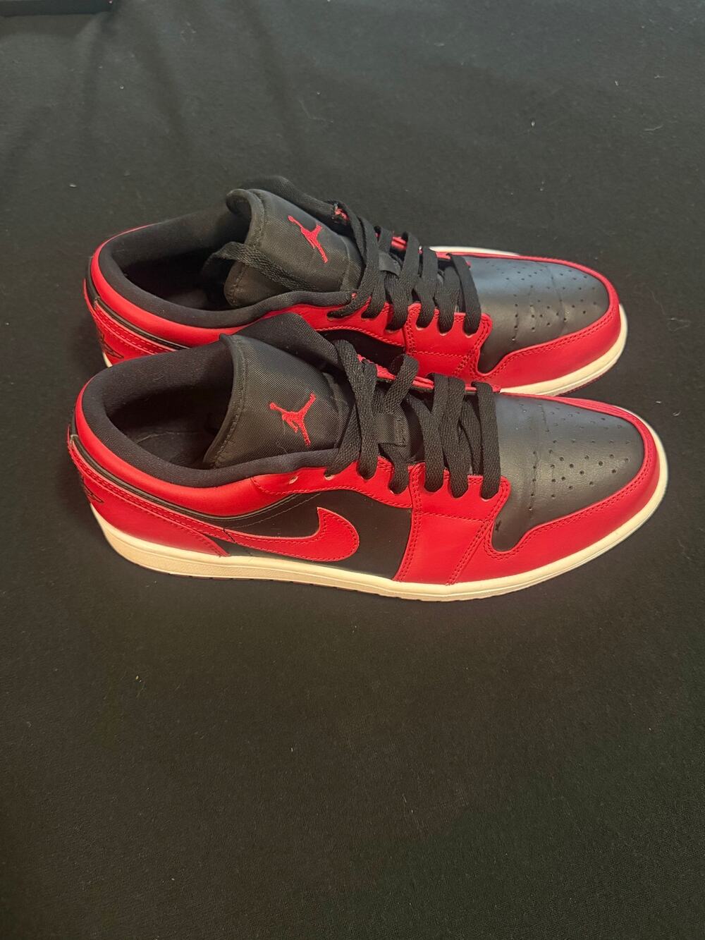 Nike Air Jordan 1 Low Reverse Bred Gym Red Black size 10